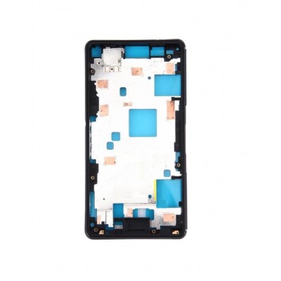 Lcd Frame Middle Chassis For Sony Xperia Z3 Compact D5833 Black By - Maxbhi Com