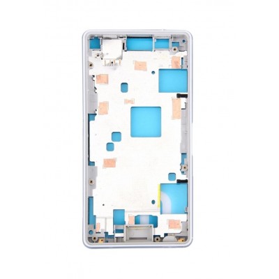 Lcd Frame Middle Chassis For Sony Xperia Z3 Compact D5833 White By - Maxbhi Com