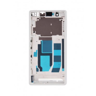 Lcd Frame Middle Chassis For Sony Xperia C6602 White By - Maxbhi Com
