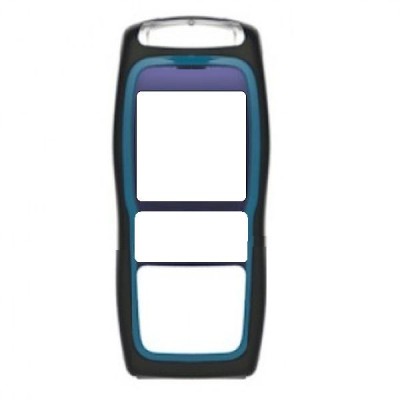 Front Cover For Nokia 3220 Black With Blue - Maxbhi Com