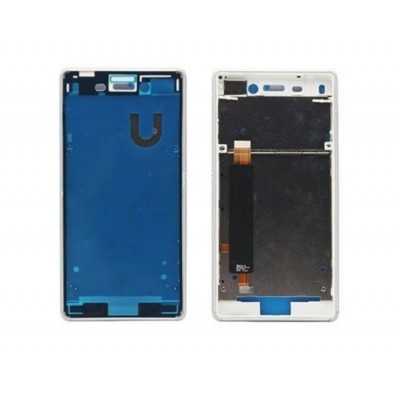 Lcd Frame Middle Chassis For Sony Xperia M4 Aqua White By - Maxbhi Com