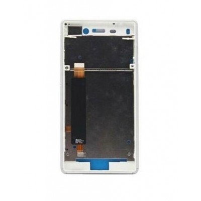 Lcd Frame Middle Chassis For Sony Xperia M4 Aqua White By - Maxbhi Com