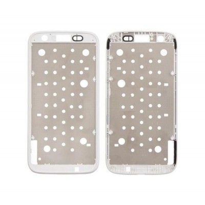 Lcd Frame Middle Chassis For Motorola Moto G 16gb White By - Maxbhi Com