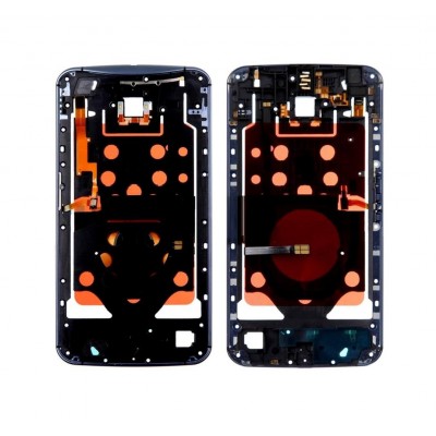 Lcd Frame Middle Chassis For Motorola Nexus 6 Black By - Maxbhi Com