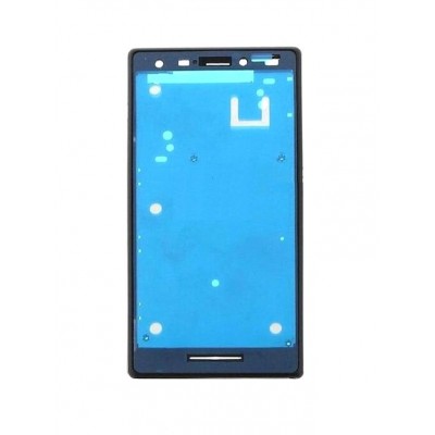 Lcd Frame Middle Chassis For Sony Xperia M2 Aqua Black By - Maxbhi Com