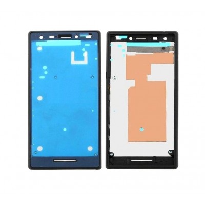 Lcd Frame Middle Chassis For Sony Xperia M2 D2306 Black By - Maxbhi Com