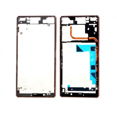Lcd Frame Middle Chassis For Sony Xperia Z3 Dual D6633 Copper By - Maxbhi Com