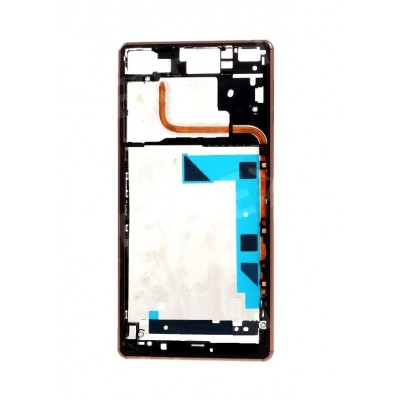 Lcd Frame Middle Chassis For Sony Xperia Z3 Dual D6633 Copper By - Maxbhi Com