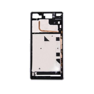 Lcd Frame Middle Chassis For Sony Xperia Z3 Dual D6633 White By - Maxbhi Com