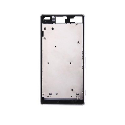 Lcd Frame Middle Chassis For Sony Xperia Z3 Dual D6633 White By - Maxbhi Com