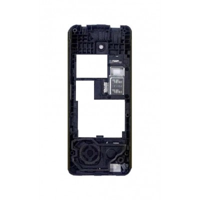Lcd Frame Middle Chassis For Nokia 206 Dual Sim Rm872 Black By - Maxbhi Com