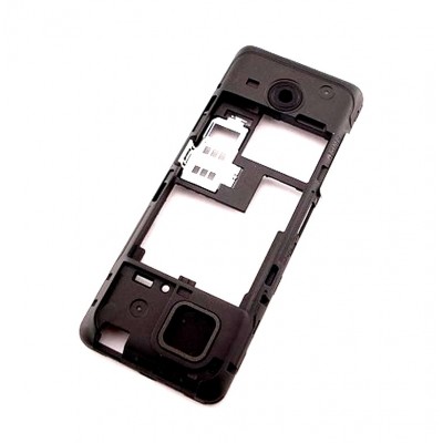 Lcd Frame Middle Chassis For Nokia 206 Dual Sim Rm872 Yellow By - Maxbhi Com