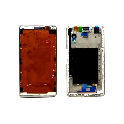 Lcd Frame Middle Chassis For Lg G4 Stylus White By - Maxbhi Com