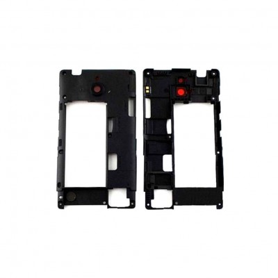 Lcd Frame Middle Chassis For Nokia X2 Rm1013 Yellow By - Maxbhi Com