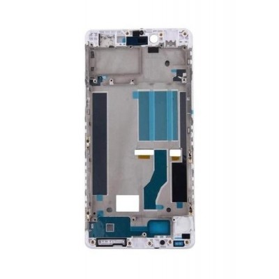 Lcd Frame Middle Chassis For Oppo A53 White By - Maxbhi Com