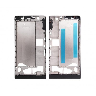 Lcd Frame Middle Chassis For Huawei Ascend P6 With Dual Sim Black By - Maxbhi Com
