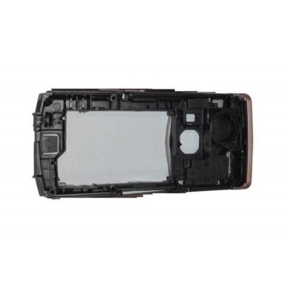 Lcd Frame Middle Chassis For Nokia N72 Brown By - Maxbhi Com