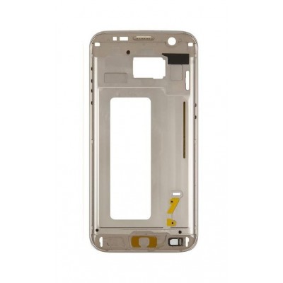 Lcd Frame Middle Chassis For Samsung Galaxy S7 Edge 64gb Pink Gold By - Maxbhi Com