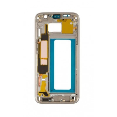 Lcd Frame Middle Chassis For Samsung Galaxy S7 Edge 64gb White By - Maxbhi Com