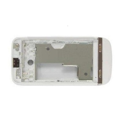 Lcd Frame Middle Chassis For Nokia Asha 311 Rm714 White By - Maxbhi Com