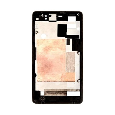 Lcd Frame Middle Chassis For Sony Ericsson Xperia Advance St27i Black By - Maxbhi Com