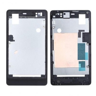 Lcd Frame Middle Chassis For Sony Xperia Go St27i Black By - Maxbhi Com