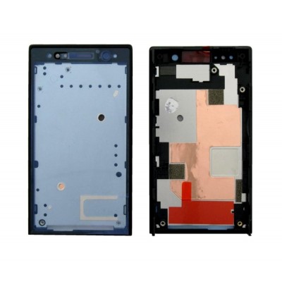 Lcd Frame Middle Chassis For Sony Xperia U Black White By - Maxbhi Com