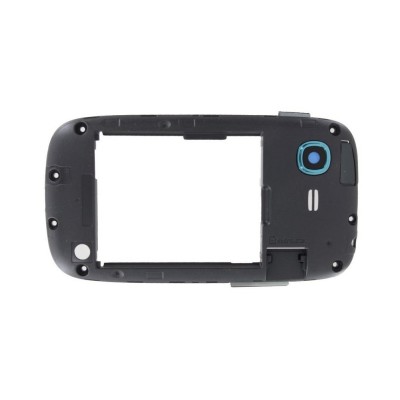 Lcd Frame Middle Chassis For Samsung Galaxy Pocket Y Neo Gts5312 With Dual Sim Black By - Maxbhi Com