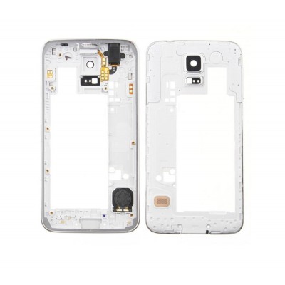 Lcd Frame Middle Chassis For Samsung Galaxy S5 4g Plus White By - Maxbhi Com