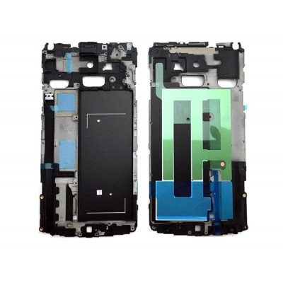 Lcd Frame Middle Chassis For Samsung Galaxy Note 4 Duos White By - Maxbhi Com