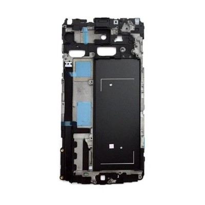 Lcd Frame Middle Chassis For Samsung Galaxy Note 4 Duos White By - Maxbhi Com