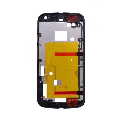 Lcd Frame Middle Chassis For Motorola Moto G Dual Sim 2014 Black By - Maxbhi Com