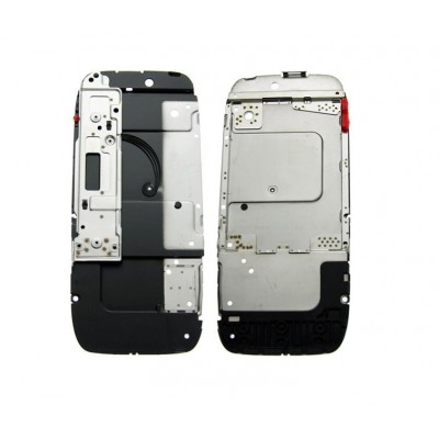 Lcd Frame Middle Chassis For Nokia E75 Silver Black By - Maxbhi Com