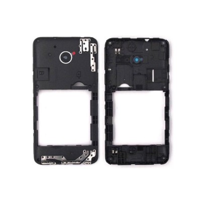 Lcd Frame Middle Chassis For Huawei Ascend Y300 T8833 Black By - Maxbhi Com