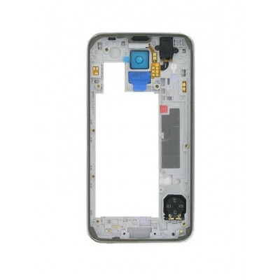 Lcd Frame Middle Chassis For Samsung Galaxy S5 Duos Smg900fd White By - Maxbhi Com