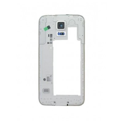 Lcd Frame Middle Chassis For Samsung Galaxy S5 Duos White By - Maxbhi Com