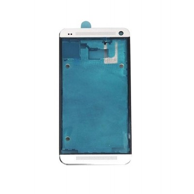 Lcd Frame Middle Chassis For Htc M7 Silver By - Maxbhi Com