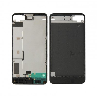 Lcd Frame Middle Chassis For Nokia Lumia 630 Dual Sim Rm978 Black By - Maxbhi Com