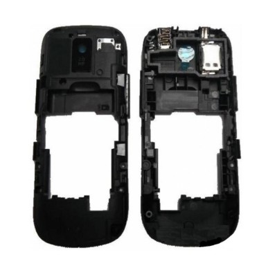Lcd Frame Middle Chassis For Nokia Asha 202 Black By - Maxbhi Com