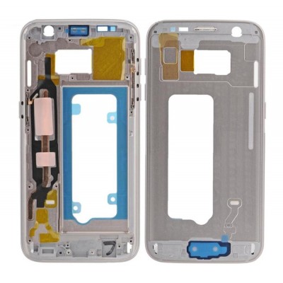 Lcd Frame Middle Chassis For Samsung Galaxy S7 64gb White By - Maxbhi Com