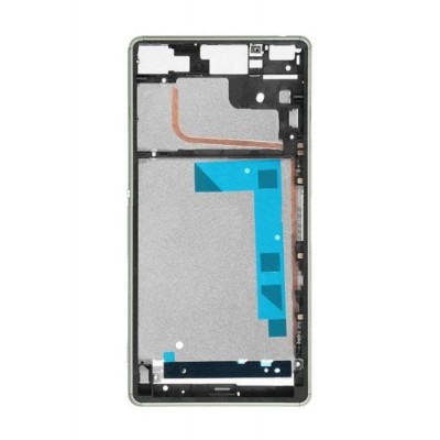 Lcd Frame Middle Chassis For Sony Ericsson Xperia Z3 D6603 White By - Maxbhi Com