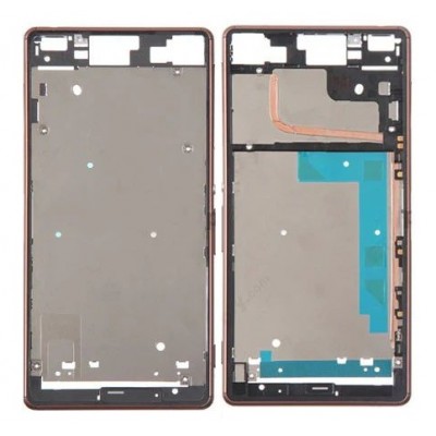 Lcd Frame Middle Chassis For Sony Xperia Z3 Copper By - Maxbhi Com