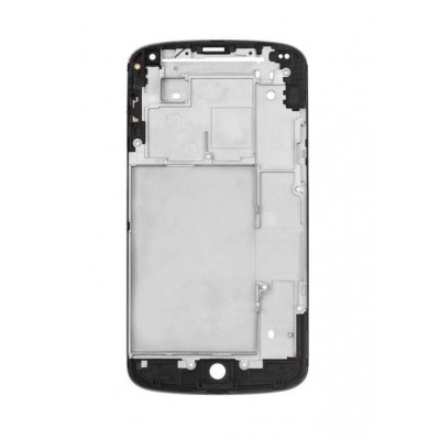 Lcd Frame Middle Chassis For Google Nexus 4 8gb White By - Maxbhi Com