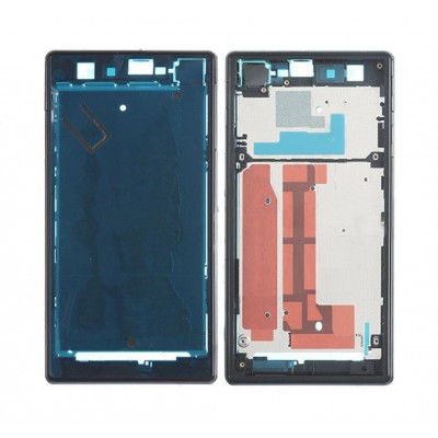 Lcd Frame Middle Chassis For Sony Xperia Z1s 4g Lte Black By - Maxbhi Com