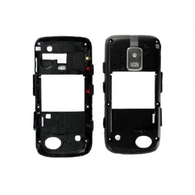 Lcd Frame Middle Chassis For Samsung Dual Sim Star Duos Black By - Maxbhi Com