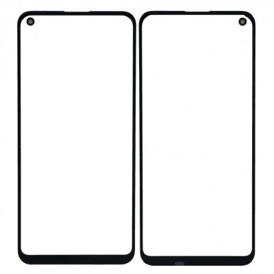 Replacement Front Glass For Huawei Y7p Black By - Maxbhi Com