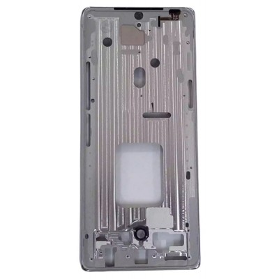 Lcd Frame Middle Chassis For Lg Velvet Silver By - Maxbhi Com