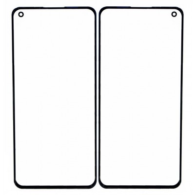 Replacement Front Glass For Realme X7 Pro Blue By - Maxbhi Com