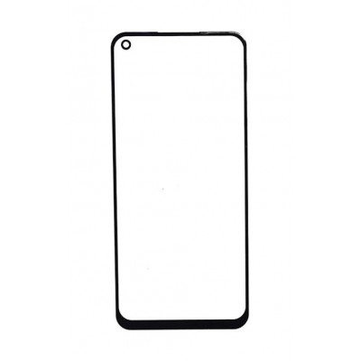 Replacement Front Glass For Oppo A52 Black By - Maxbhi Com