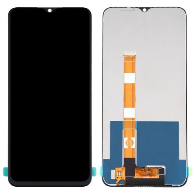 Lcd With Touch Screen For Realme V3 Silver By - Maxbhi Com